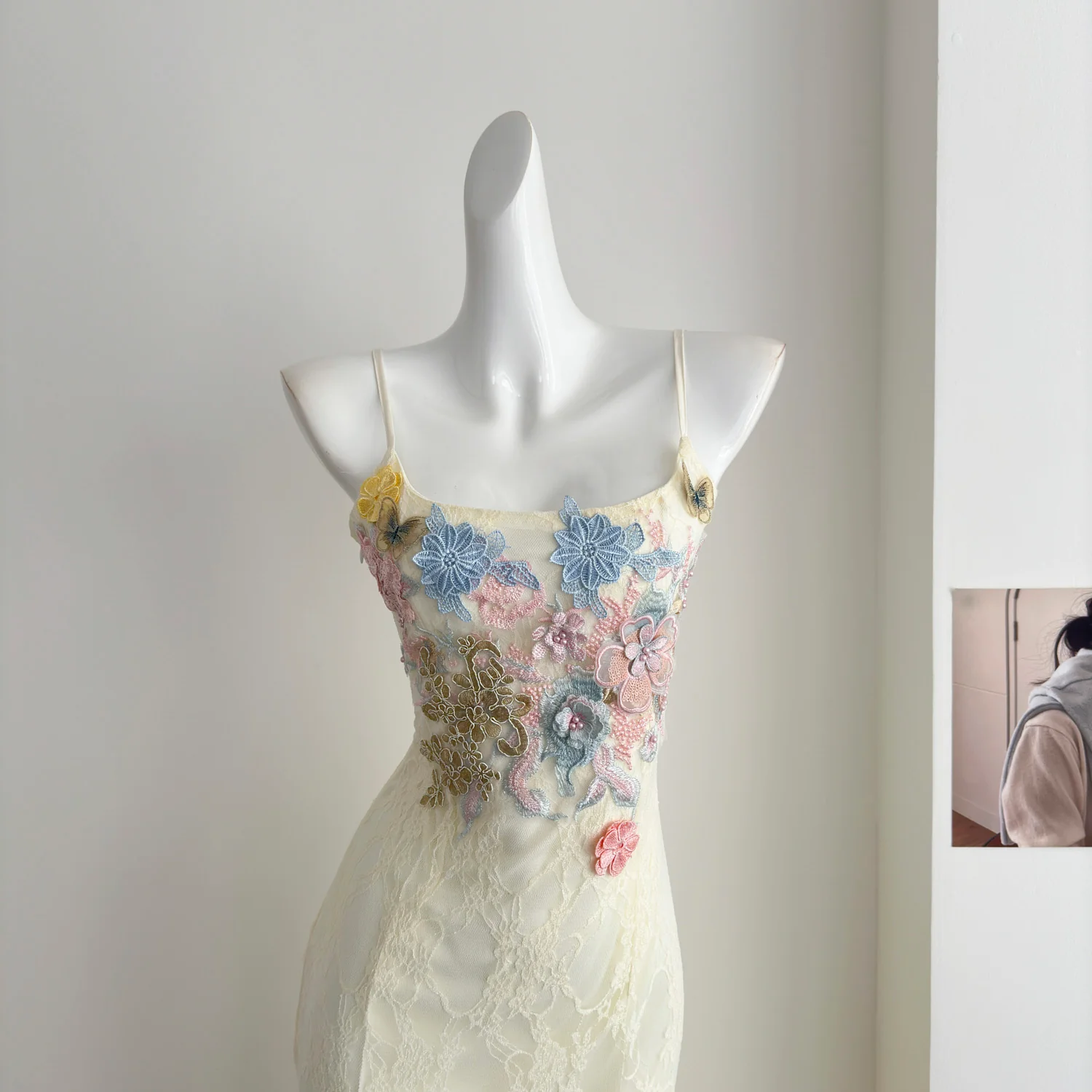 Sexy Mermaid Spaghetti Straps Lace Birthday Party Dress Summer Holiday Outfits For Women DP0132 - Deanwangkt