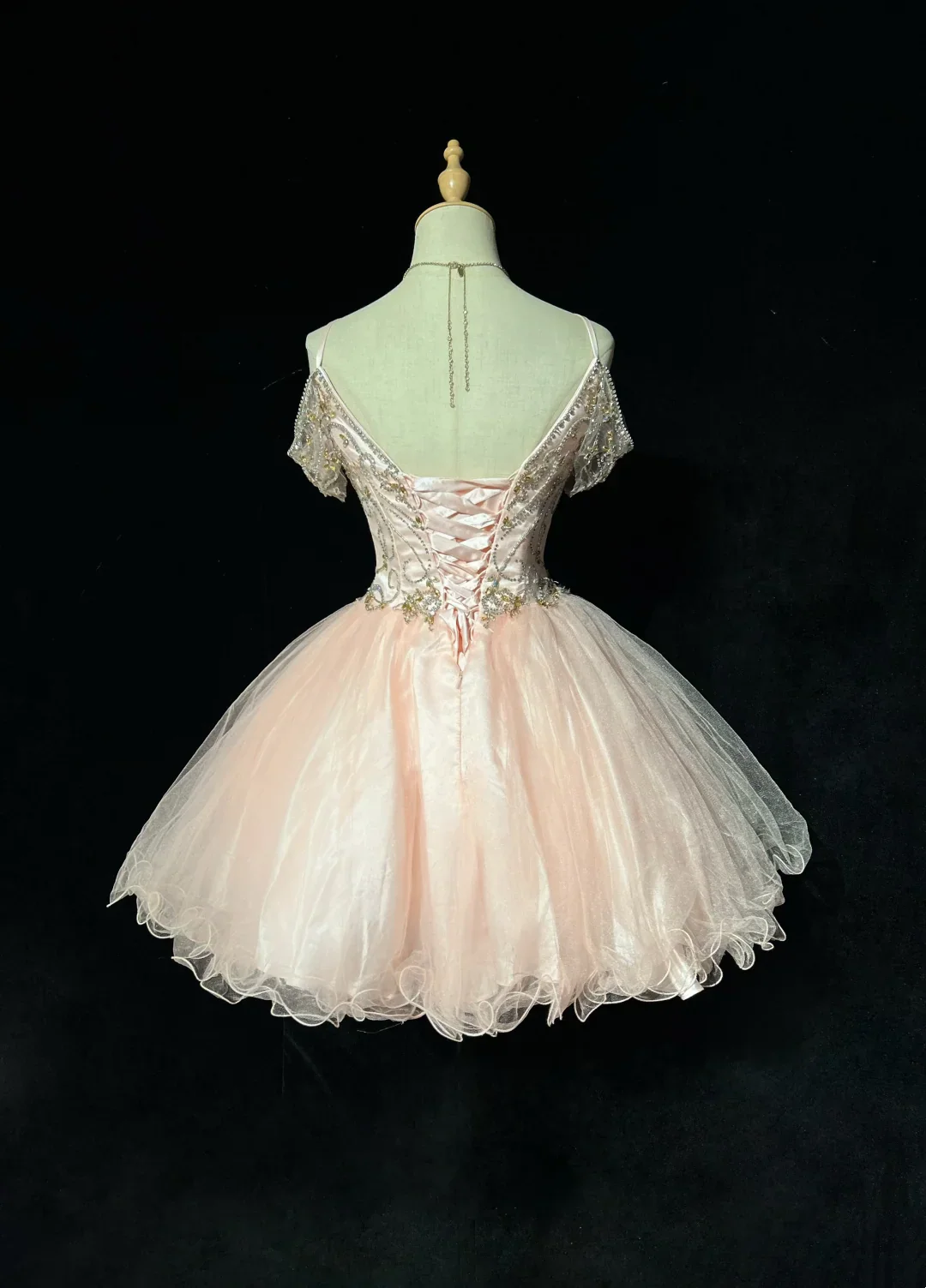 Cute Ball Gown Spaghetti Straps Light Pink Mini Short Formal Homecoming Dresses Party Short Prom Dress Hoco Dresses DH2649 - Deanwangkt