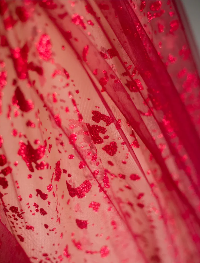 Fairy-tale A Line Sweetheart Red Tulle Long Prom Dresses Evening Dresses DP508 - Deanwangkt