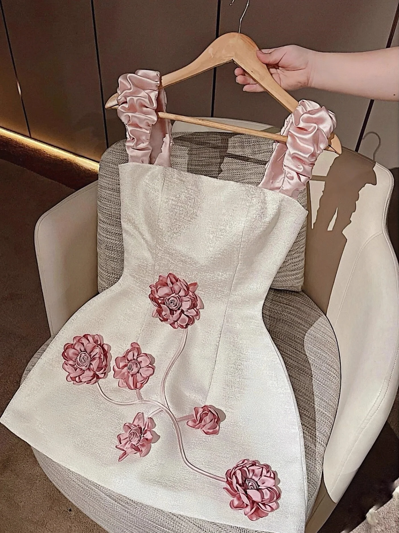 Simple A Line Square Floral Short Formal Homecoming Dresses Party Graduation Dress Hoco Dresses DH2783 - Deanwangkt