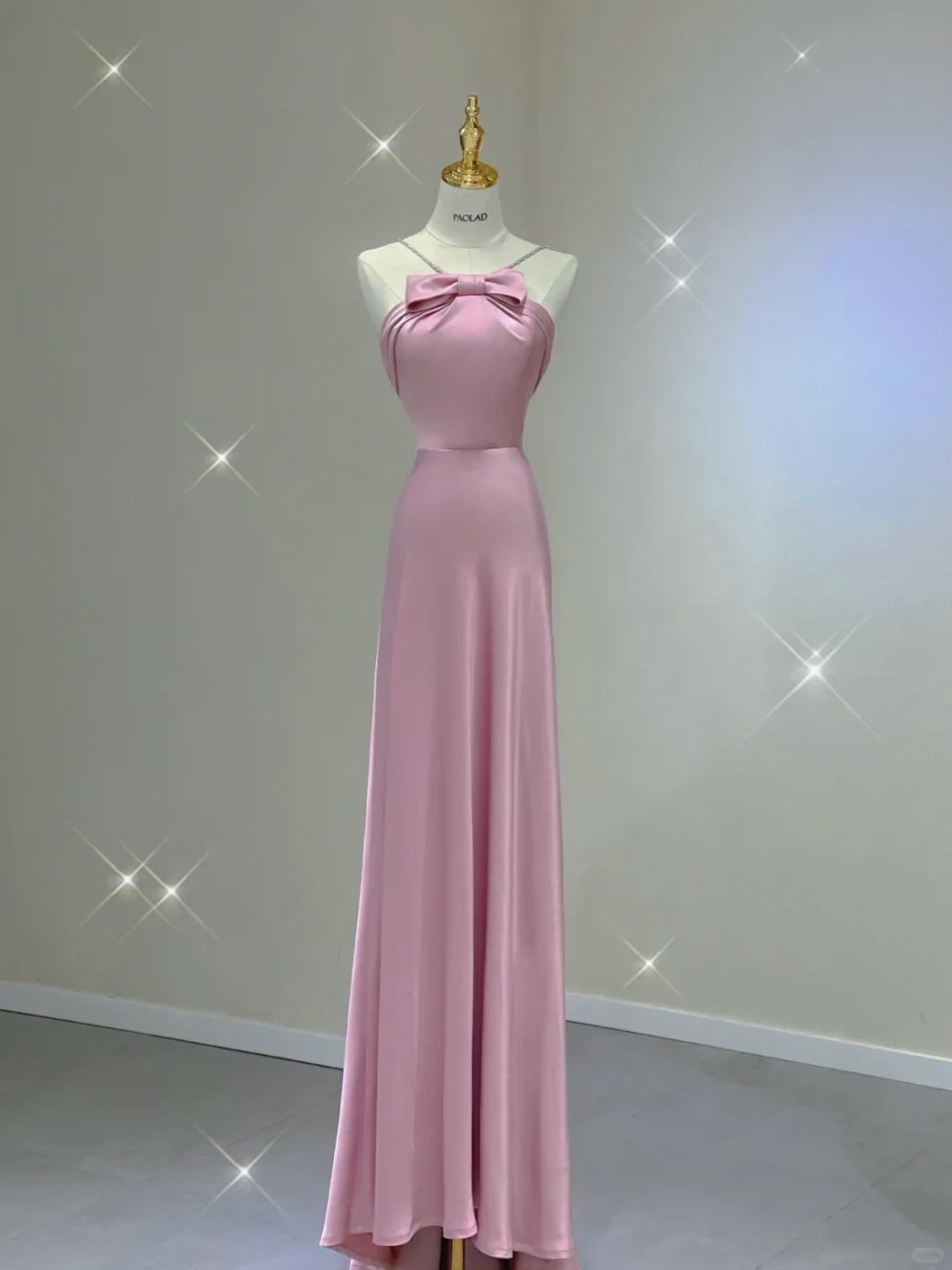 Pretty A Line Halter Long Pink Prom Dresses Graduation Dress High School Classy Evening Dresses DP399 - Deanwangkt