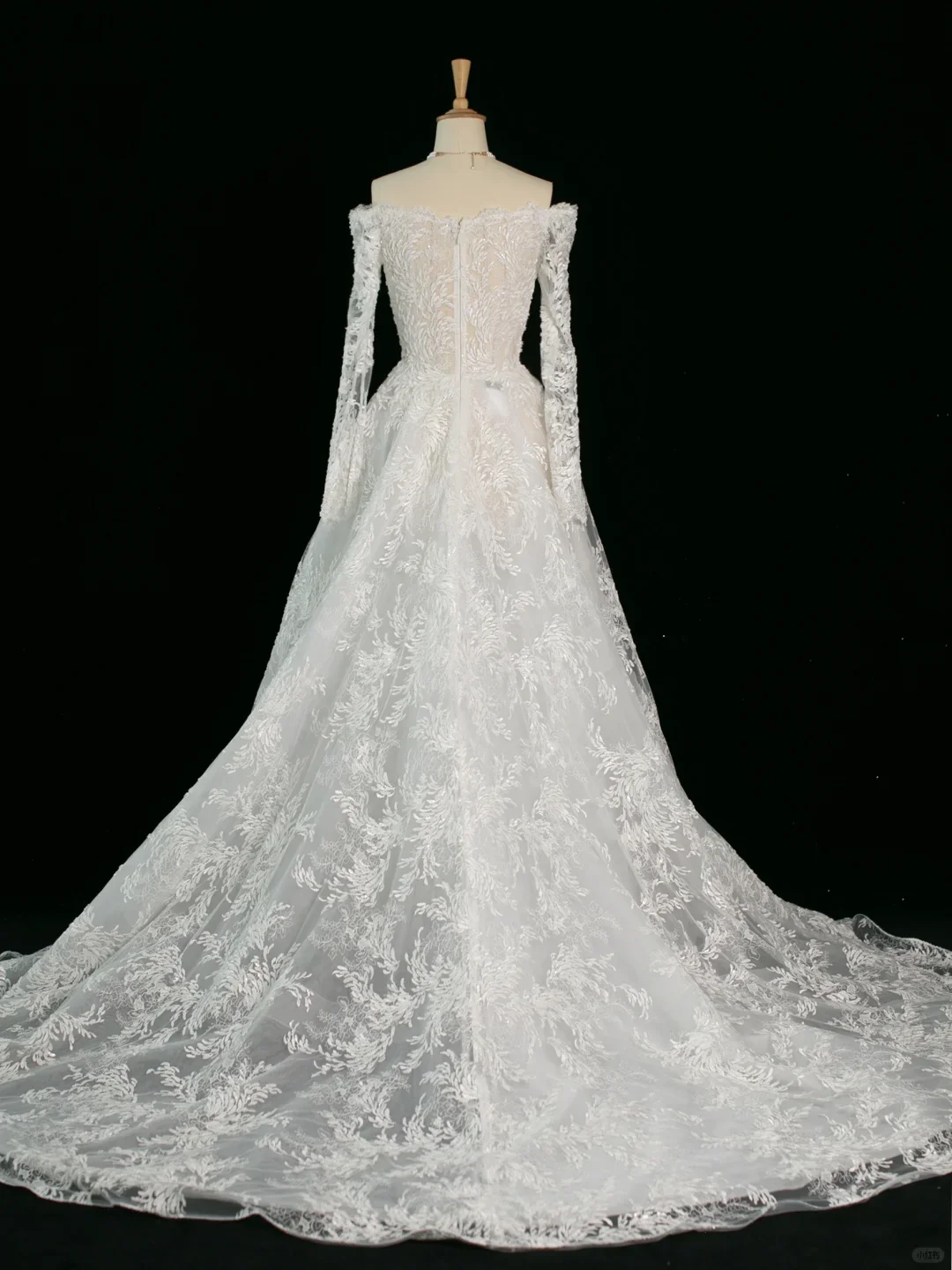 Pretty Wedding Dress Ball Gown Off The Shoulder White Long Sleeves Lace Long Vintage Wedding Dresses Bridal Gowns Brides Gown DH379 - Deanwangkt