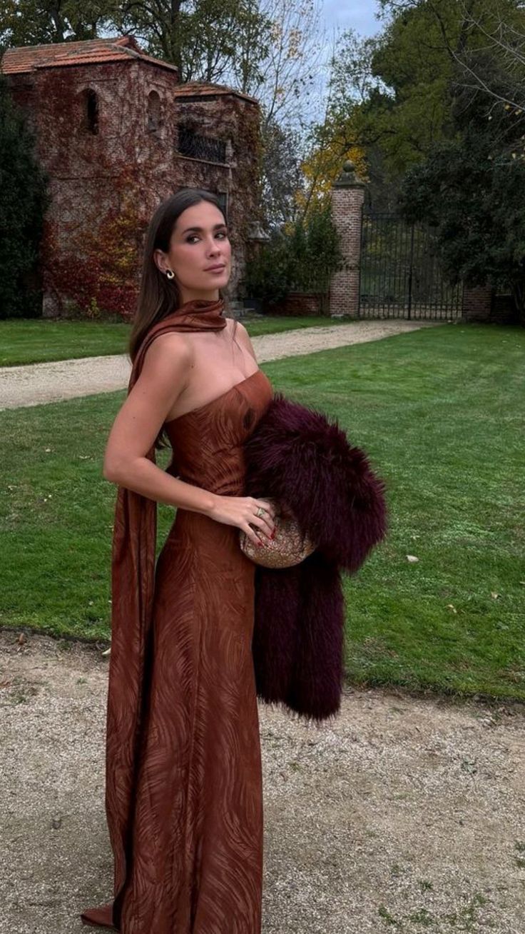 Pretty A line Strapless Brown Lace Night Dinner Evening Dresses Formal Summer Wedding Guest Dresses Wedding Guest Outfits DP2228 - Deanwangkt