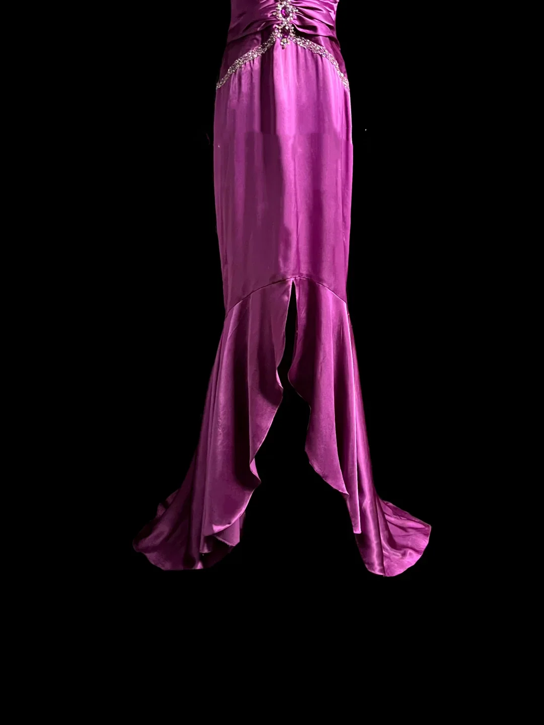 Elegant Glamour Mermaid Halter Grape Backless Satin Long Prom Dresses Party Dress Evening Dress DP914 - Deanwangkt