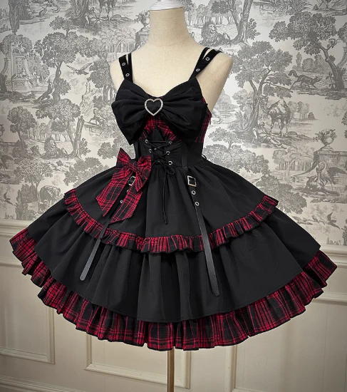 Vintage Ball Gown Spaghetti Straps Black 22nd Birthday Dress Lolita Dress Cute Lolita Outfits DP2759 - Deanwangkt