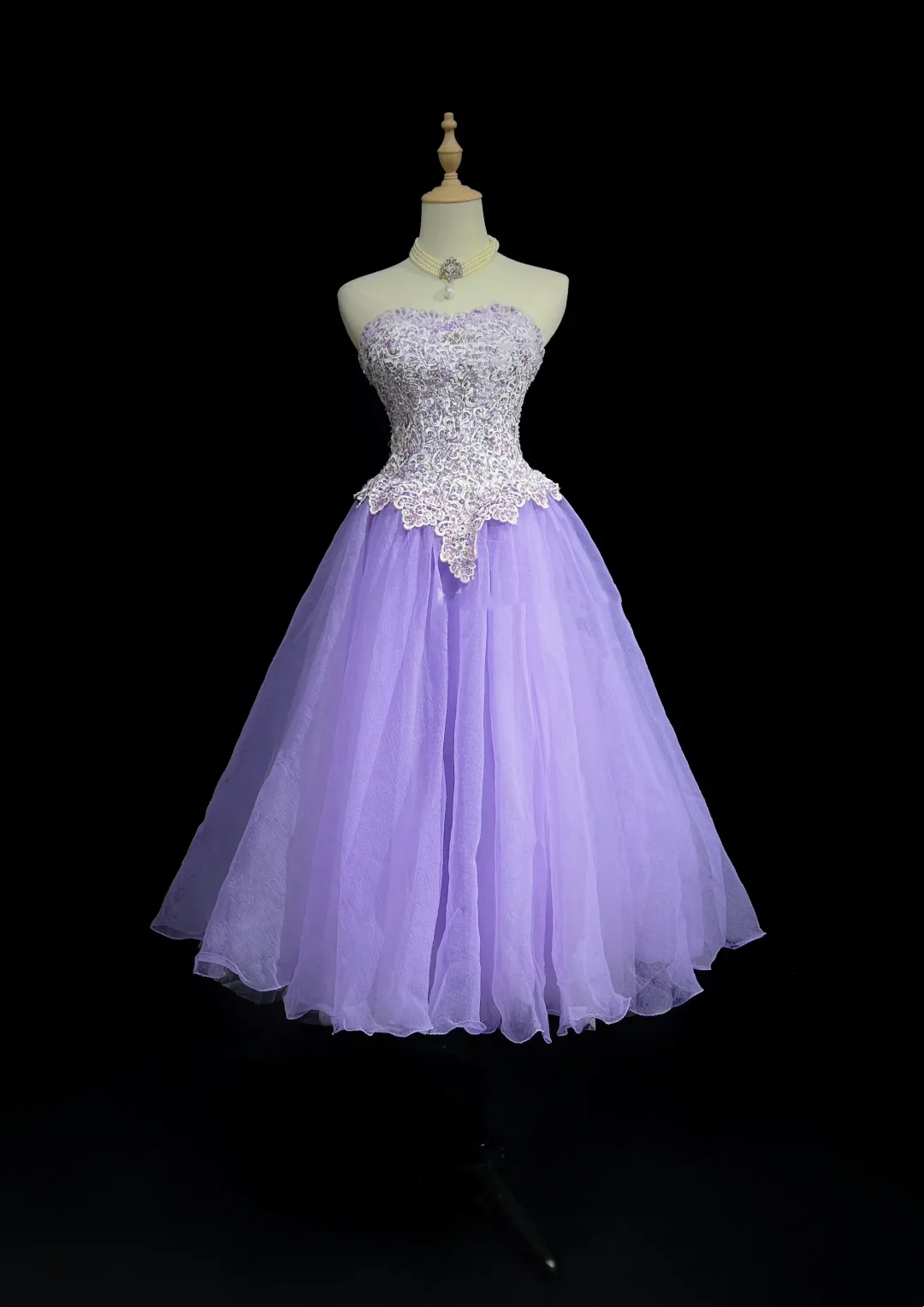 Vintage Ball Gown Sweetheart Lilac Tulle Lace Formal 8th Grade Homecoming Dresses Summer Middle School Hoco Dress 20th Birthday Outfits DH1156 - Deanwangkt
