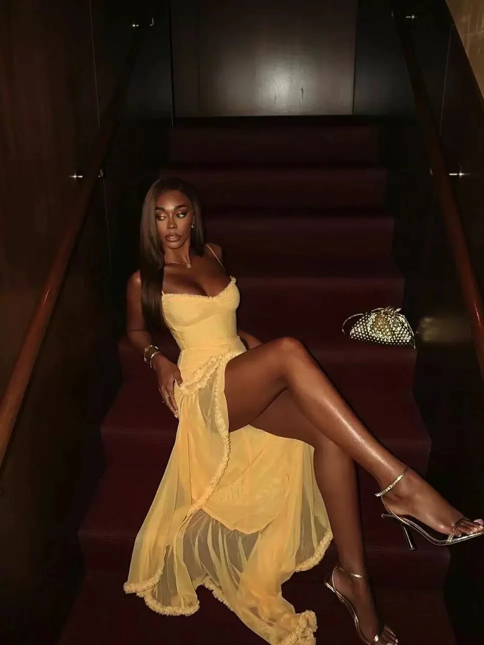 Elegant High Low Spaghetti Straps Burgundy Sleeveless Long Evening Party Gowns Evening Formal Dresses Prom Dress DH90 - Deanwangkt