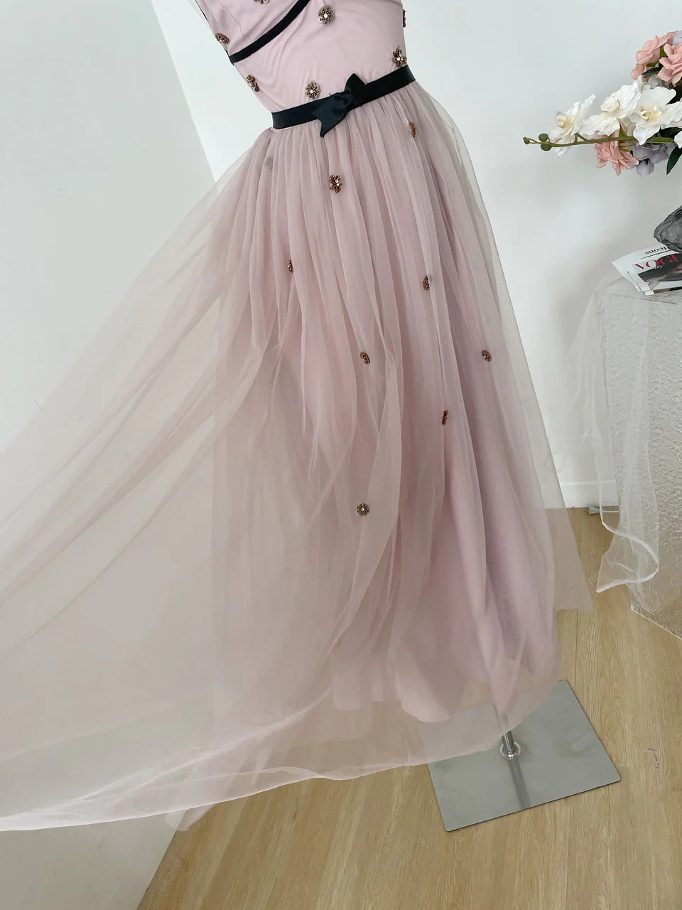 Cute A line Straps Pink Tulle Summer Dress Holiday Party Outfits For Women DP0113 - Deanwangkt