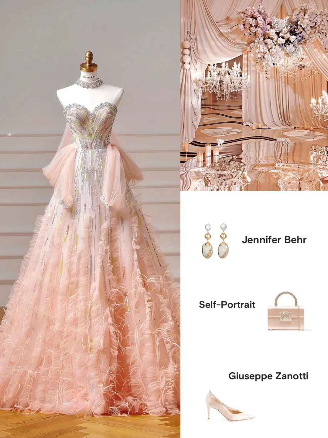 Fairy Sweetheart Neck Blush Pink A-line Tulle Beaded Long Evening Dress Sweet 16 Dress DP2901 - Deanwangkt