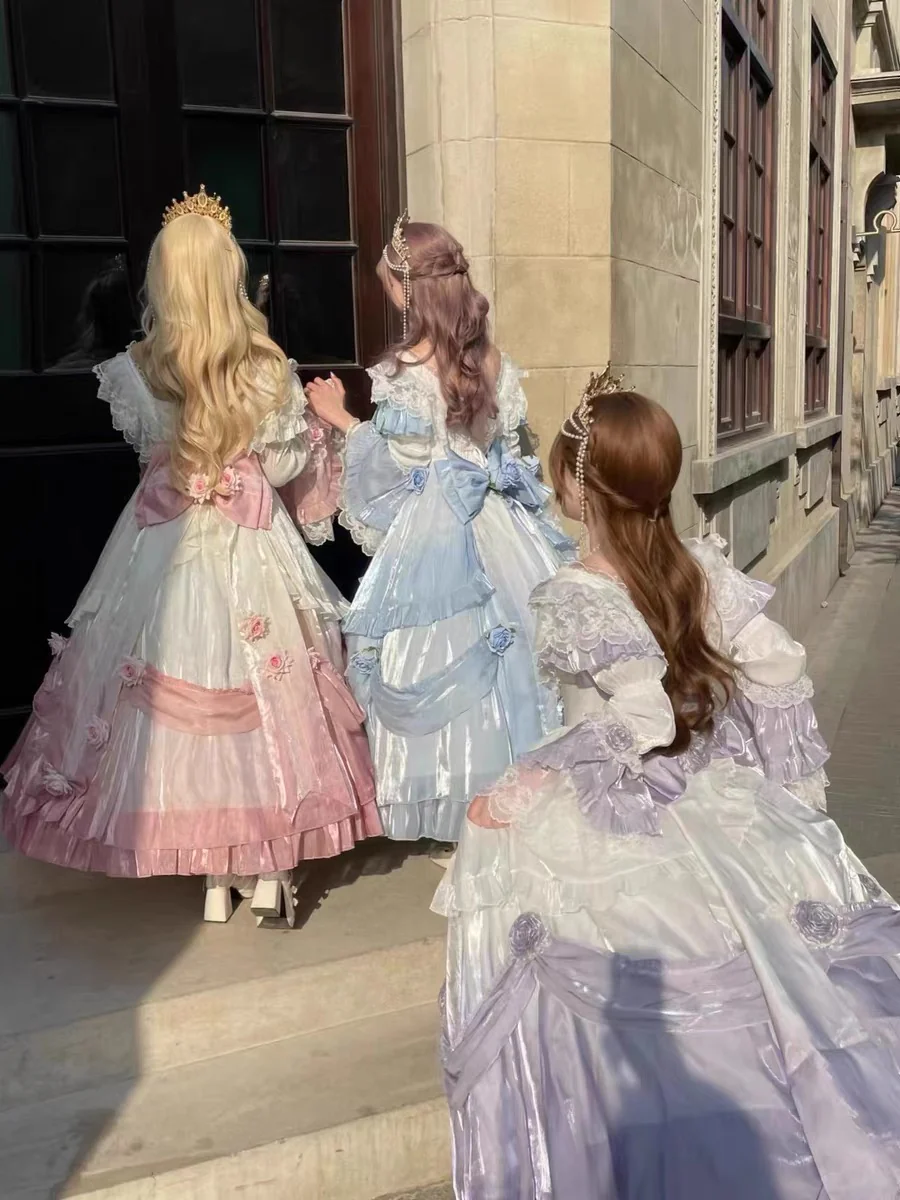 Vintage Ball Gown Off The Shoulder Short Sleeves Spring 16th Birthday Dress Lolita Summer Dress 18th Birthday Outfits W1136 - Deanwangkt