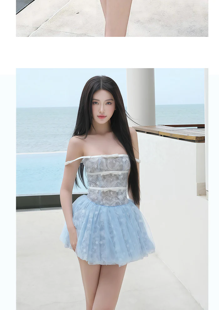 Cute A line Strapless Blue Lace Party Dresses Short Formal Homecoming Dresses Night Chic Elegant Short Dresses Cocktail Dress 16th Birthday Outfits Hoco Dresses DH2753 - Deanwangkt