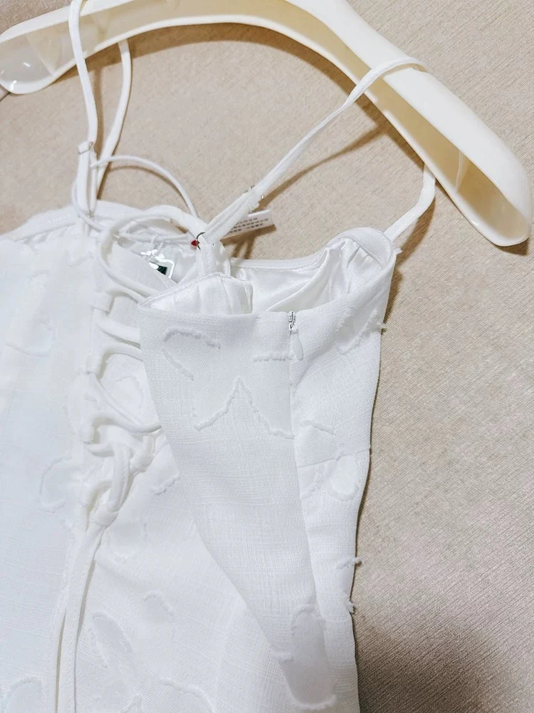 Elegant A Line Spaghetti Straps Sleeveless Lace White Long Evening Party Gowns Evening Formal Dresses Prom Dress W898 - Deanwangkt