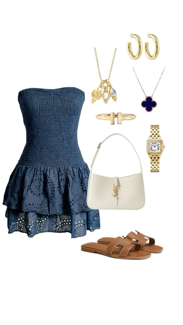 Cute Sheath Strapless Navy Blue Summer Homecoming Dress Hoco Dress Mini 18th Birthday Outfit Cocktail Dresses DP1945 - Deanwangkt