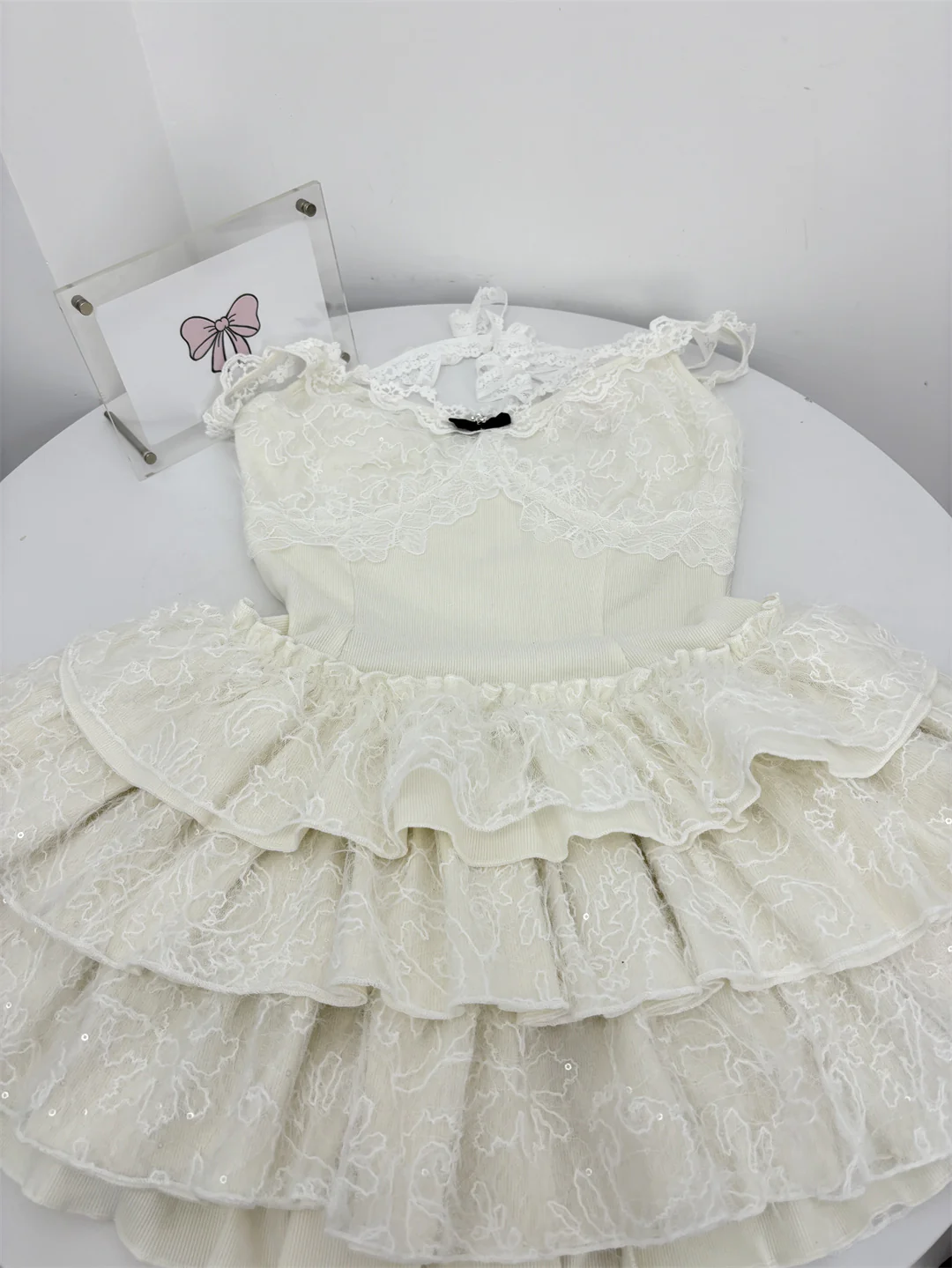 Cute Spaghetti Straps Ballet Skirt Ruffles Summer Dress Holiday Party Outfits For Women DP0091 - Deanwangkt