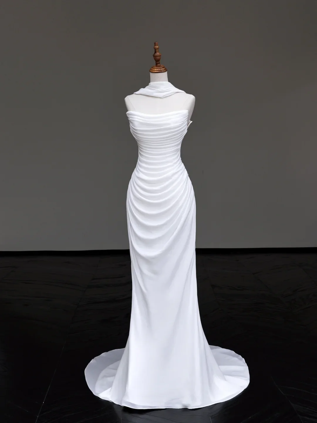 Unique Bridal Gown Mermaid Strapless White Chiffon Wedding Dresses Bridal Gowns DP703 - Deanwangkt