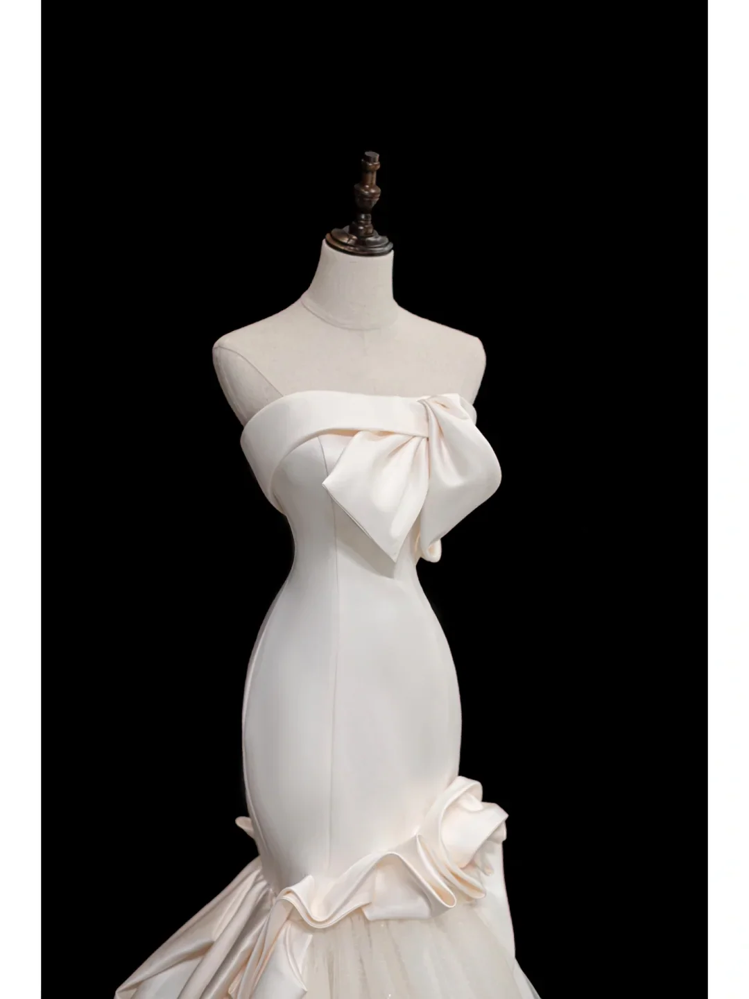 Timeless Bridal Gown Mermaid Strapless Satin Long Wedding Dresses Elegant Bridal Gowns DH874 - Deanwangkt