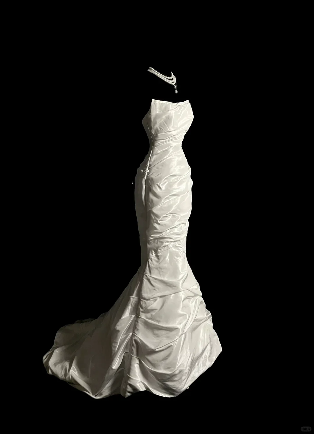 Vintage Wedding Dress Mermaid Strapless Ivory Taffeta Long Wedding Dresses Retro 1970s Bridal Gowns DP2056 - Deanwangkt