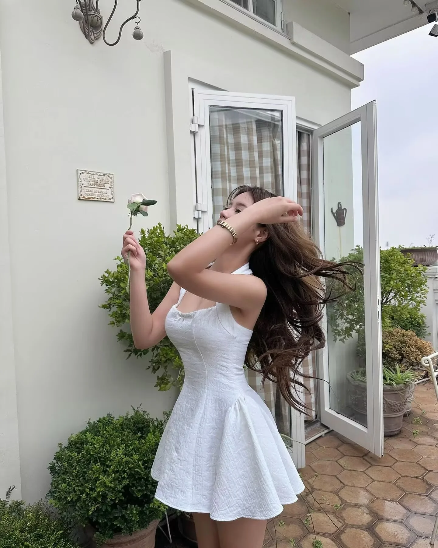 Pretty Ball Gown Halter White Formal Homecoming Dresses 21st Birthday Outfits Graduation Dress Short Mini Cocktail Dresses DH2465 - Deanwangkt