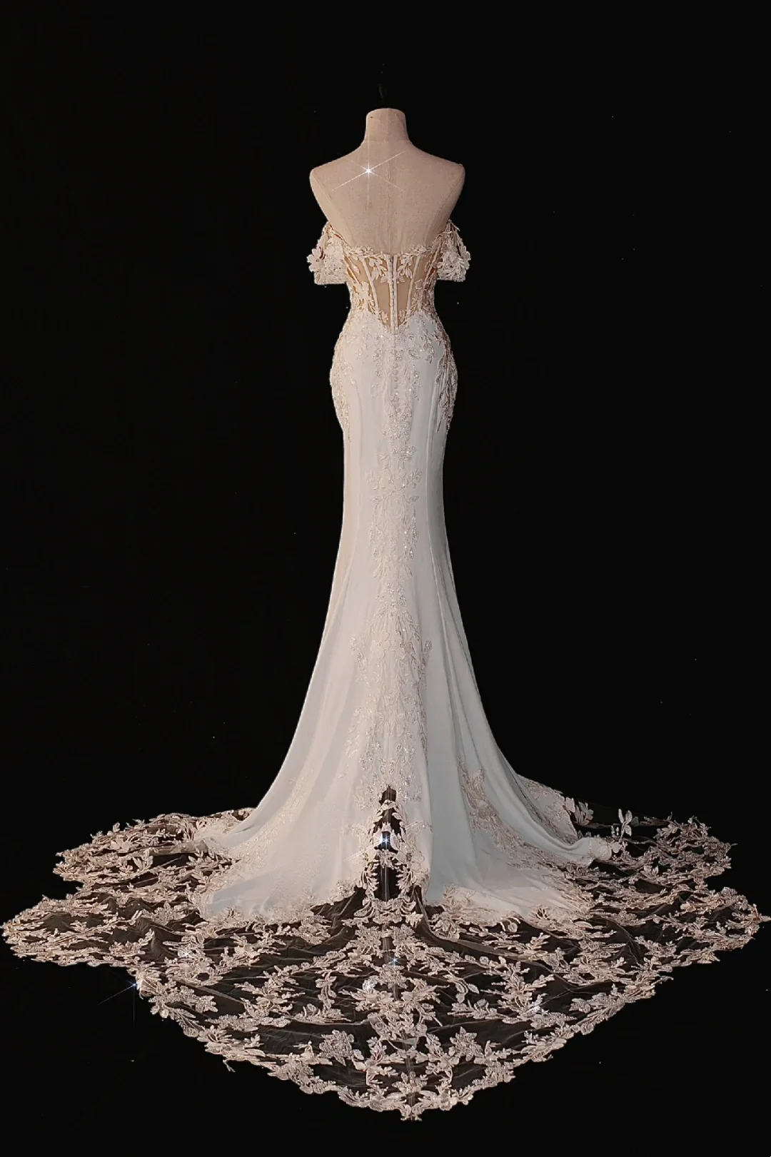 Timeless Bridal Gown Mermaid Off The Shoulder Satin Short Sleeves Wedding Dresses Elegant Bridal Gowns DH885 - Deanwangkt