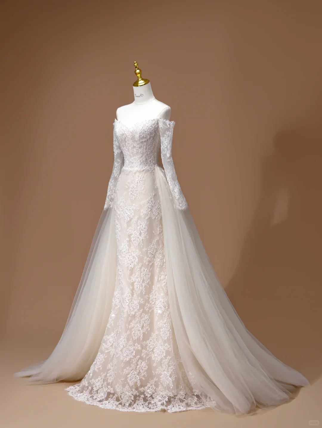 Dreamy Wedding Dress Mermaid Off The Shoulder Lace Long Sleeves White Long Wedding Dresses Bridal Gowns DH2795 - Deanwangkt