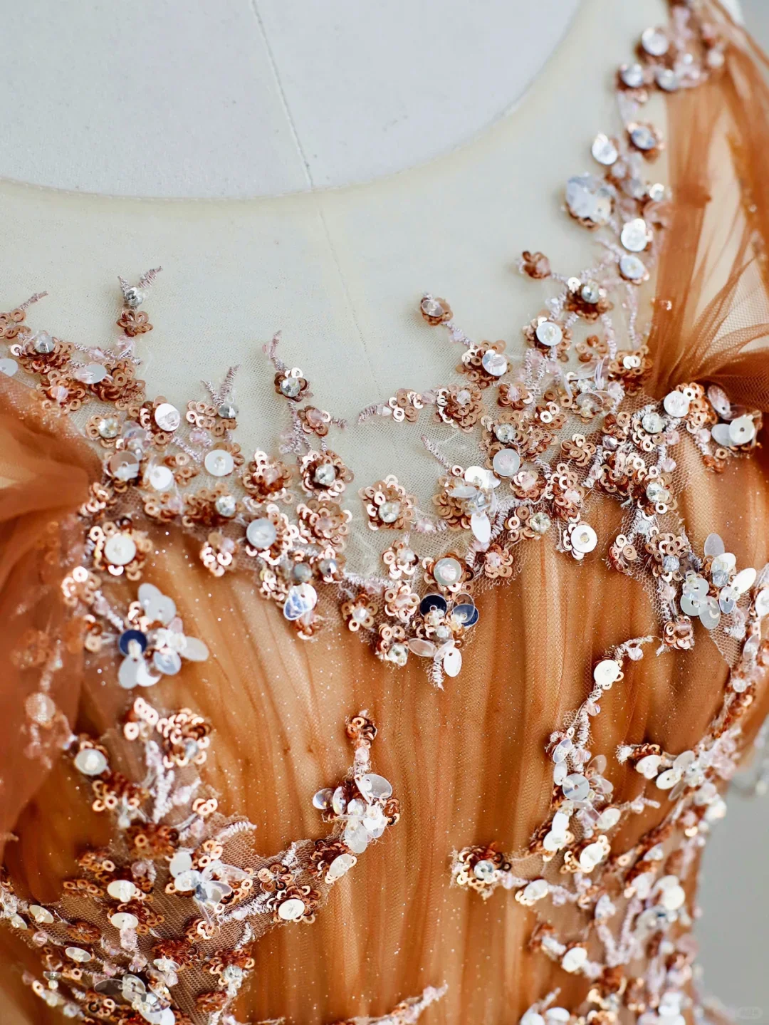 Elegant Glamour Ball Gown Strapless Orange Tulle Long Prom Dresses Party Dress Evening Dress DP1531 - Deanwangkt