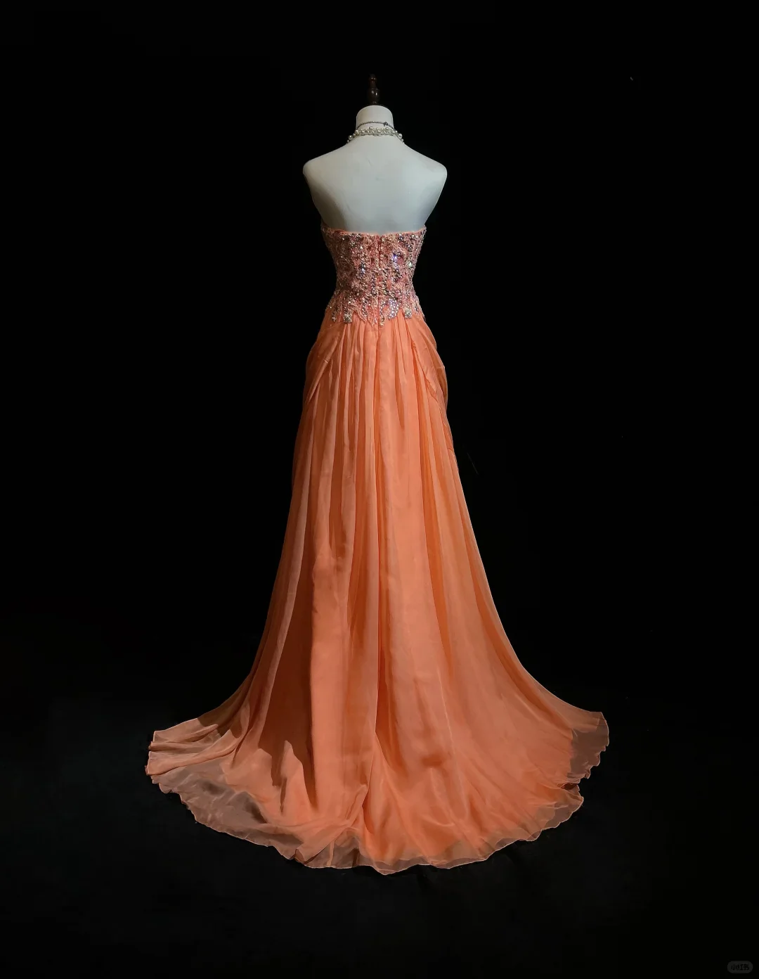 Vintage A Line Sweetheart Chiffon Orange Long Prom Dress Party Dress Evening Dresses DP1688 - Deanwangkt