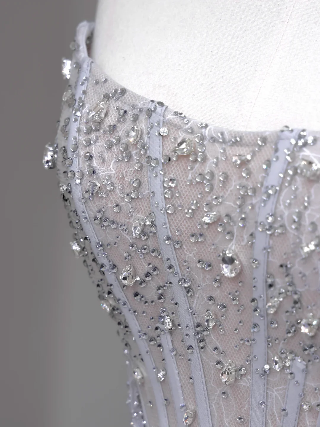 Gorgeous Mermaid Strapless Silver Gray Sequin Long Prom Dresses Graduation Dresses DP655 - Deanwangkt