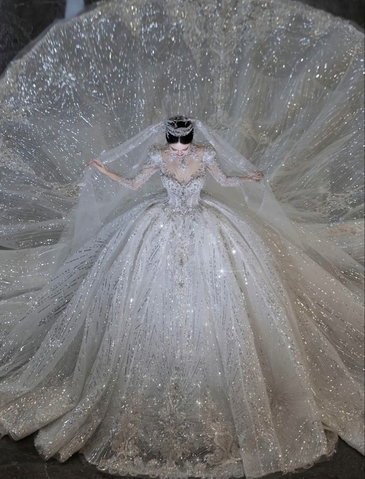 Luxury Ball Gown Sweetheart Sequin With Lace White Wedding Dress Modest Wedding Dresses Princess Wedding Gowns DH1494 - Deanwangkt