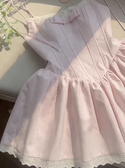 Cute A line Spaghetti Straps Short Pink Homecoming Dress Summer Hoco Dresses Cocktail Dress For Senior Teens DP1781 - Deanwangkt