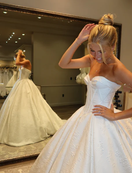 Retro Ball Gown Sweetheart Sleeveless White Satin Wedding Dress Modest Wedding Dresses Princess Wedding Gowns DH1476 - Deanwangkt