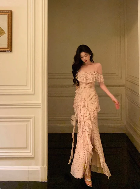 Elegant Mermaid Spaghetti Straps 18th Birthday Dress Party Gown Birthday Outfits Birthday Dress Ideas For Women DP597 - Deanwangkt