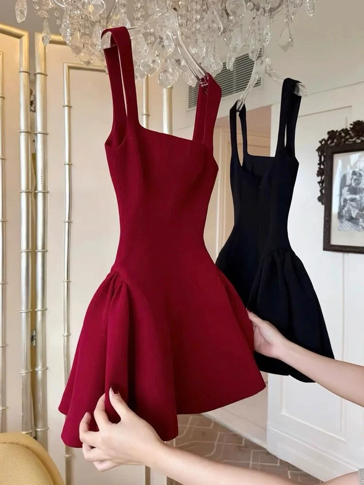 Unique A line Square Neck Red Short Homecoming Dress Summer Dance Inspo Hoco Dresses Mini Cocktail Dress DH2643 - Deanwangkt