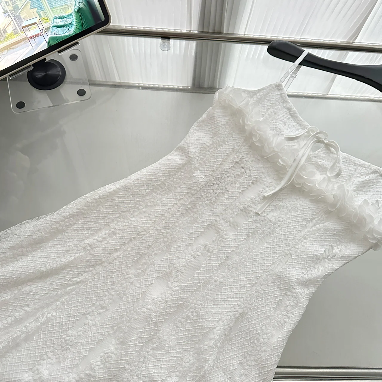 Cute A Line Spaghetti Straps Ivory Lace Summer Dress Holiday Party Outfits For Women DP0100 - Deanwangkt