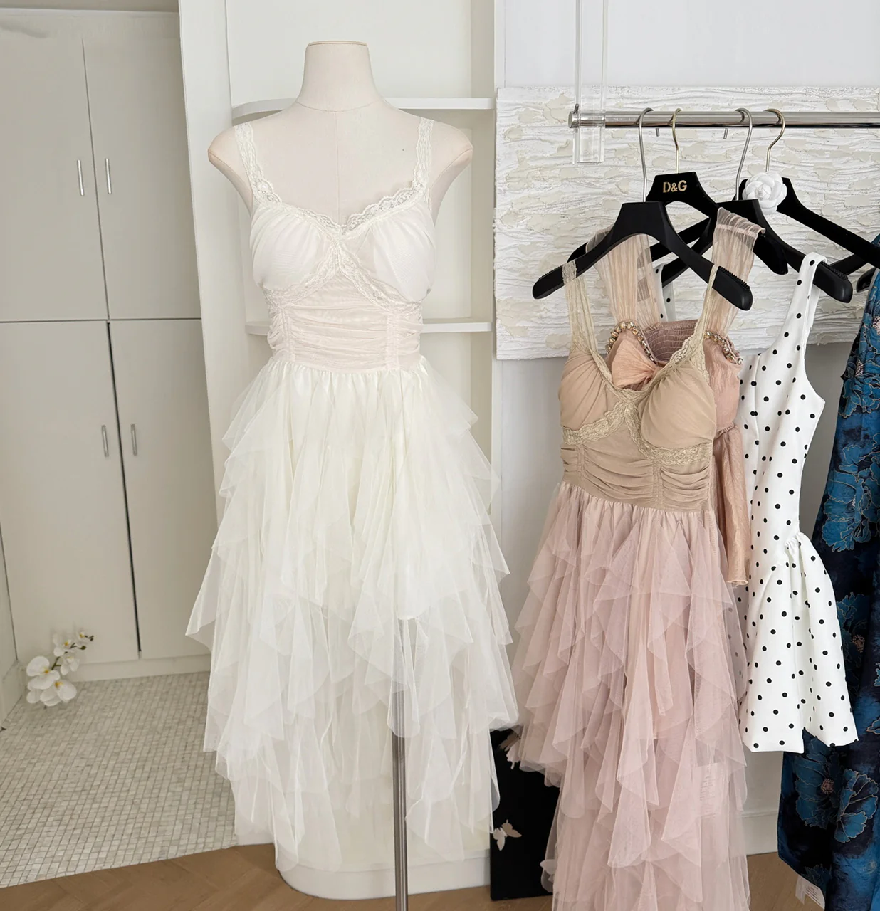 Cute A Line Straps Lace Ruffles Summer Dress Holiday Party Outfits For Girls DP0134 - Deanwangkt