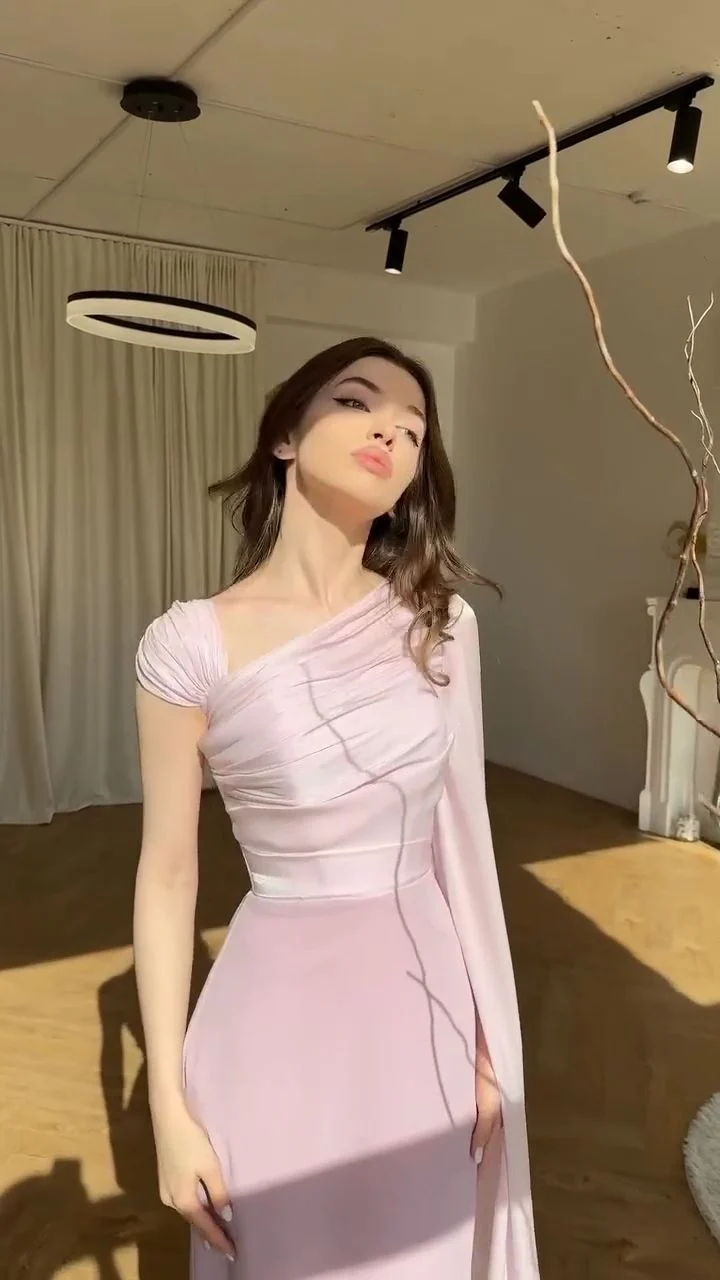 Pretty Sheath One Shoulder Pink Night Dinner Evening Dresses Formal Summer Wedding Guest Dresses Wedding Guest Outfits DP2207 - Deanwangkt