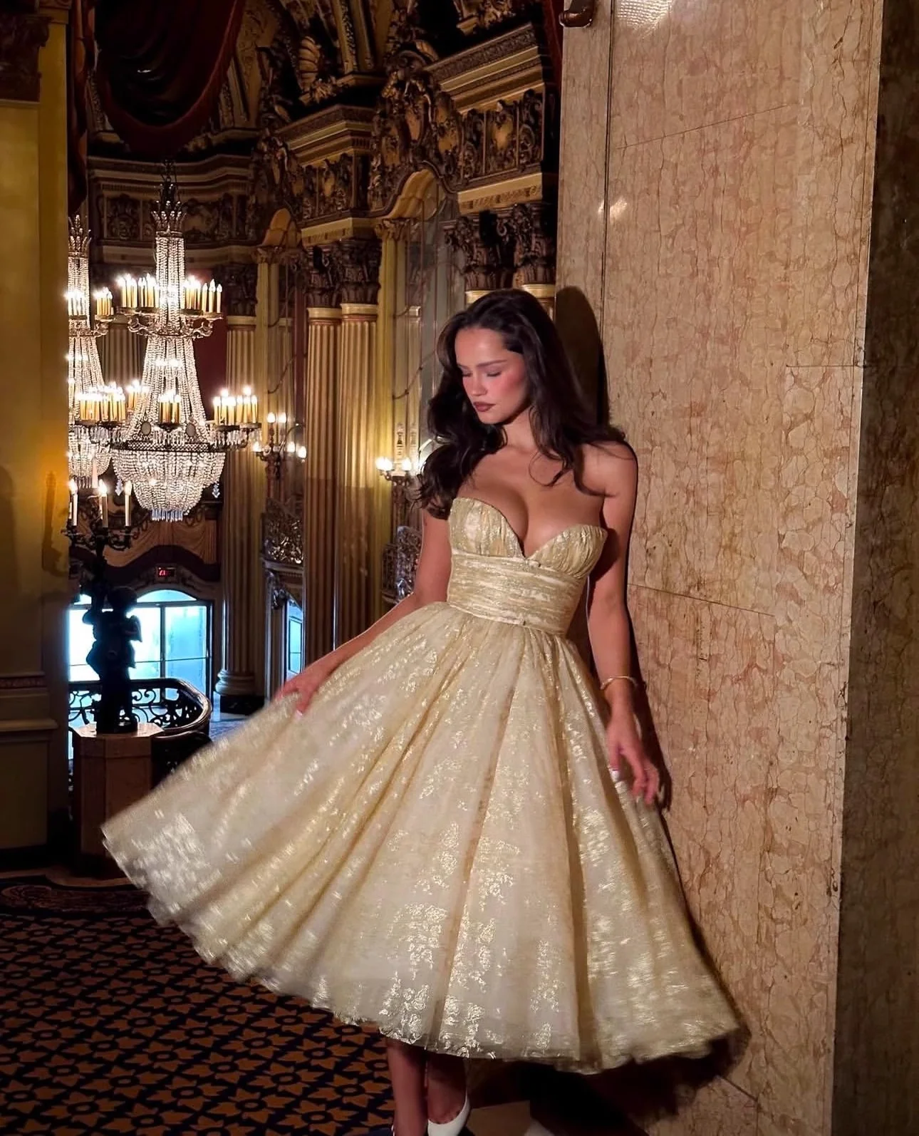 Pretty A Line Sweetheart Lace Yellow Formal Homecoming Dresses 21st Birthday Outfits Graduation Dress Cocktail Dresses DH2463 - Deanwangkt