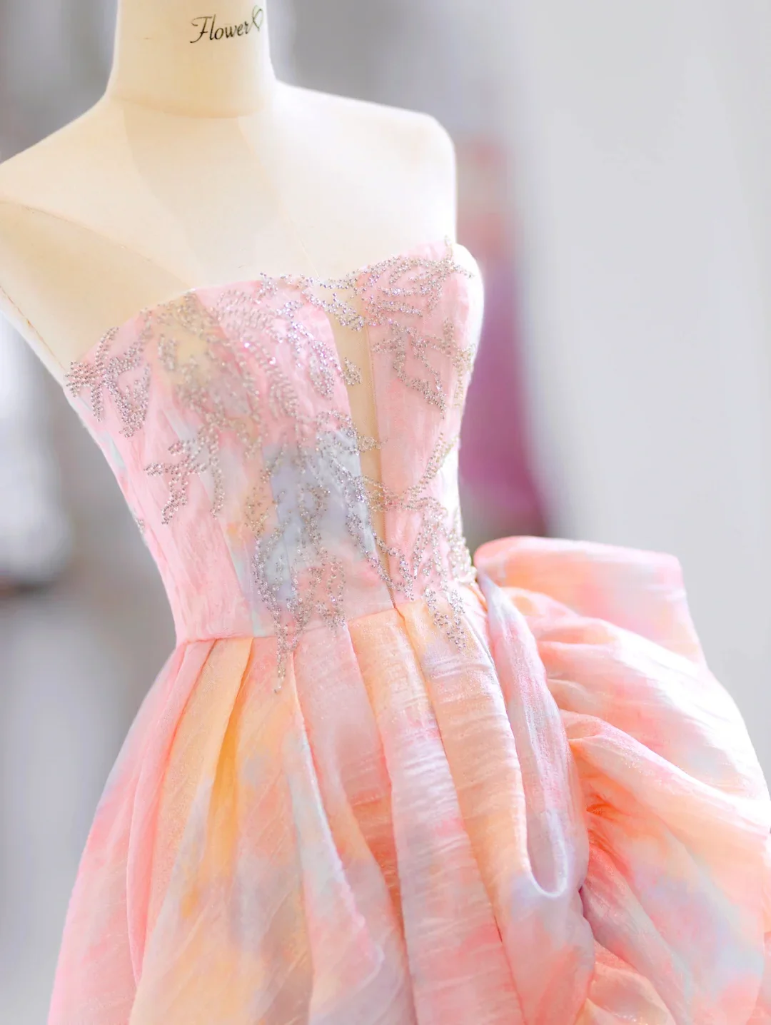 Glamorous High Low Sweetheart Floral Long Evening Party Gowns Evening Special Formal Dresses Prom Dress DH2788 - Deanwangkt