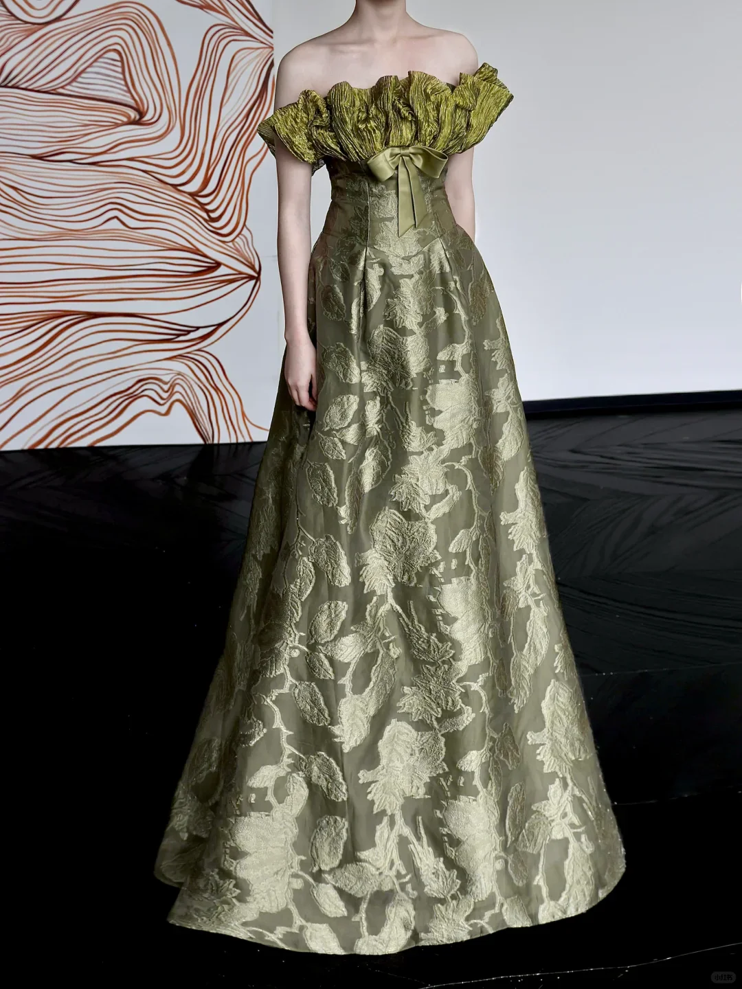 Gorgeous A line Strapless Green Satin Long Prom Dresses Graduation Dresses DP668 - Deanwangkt