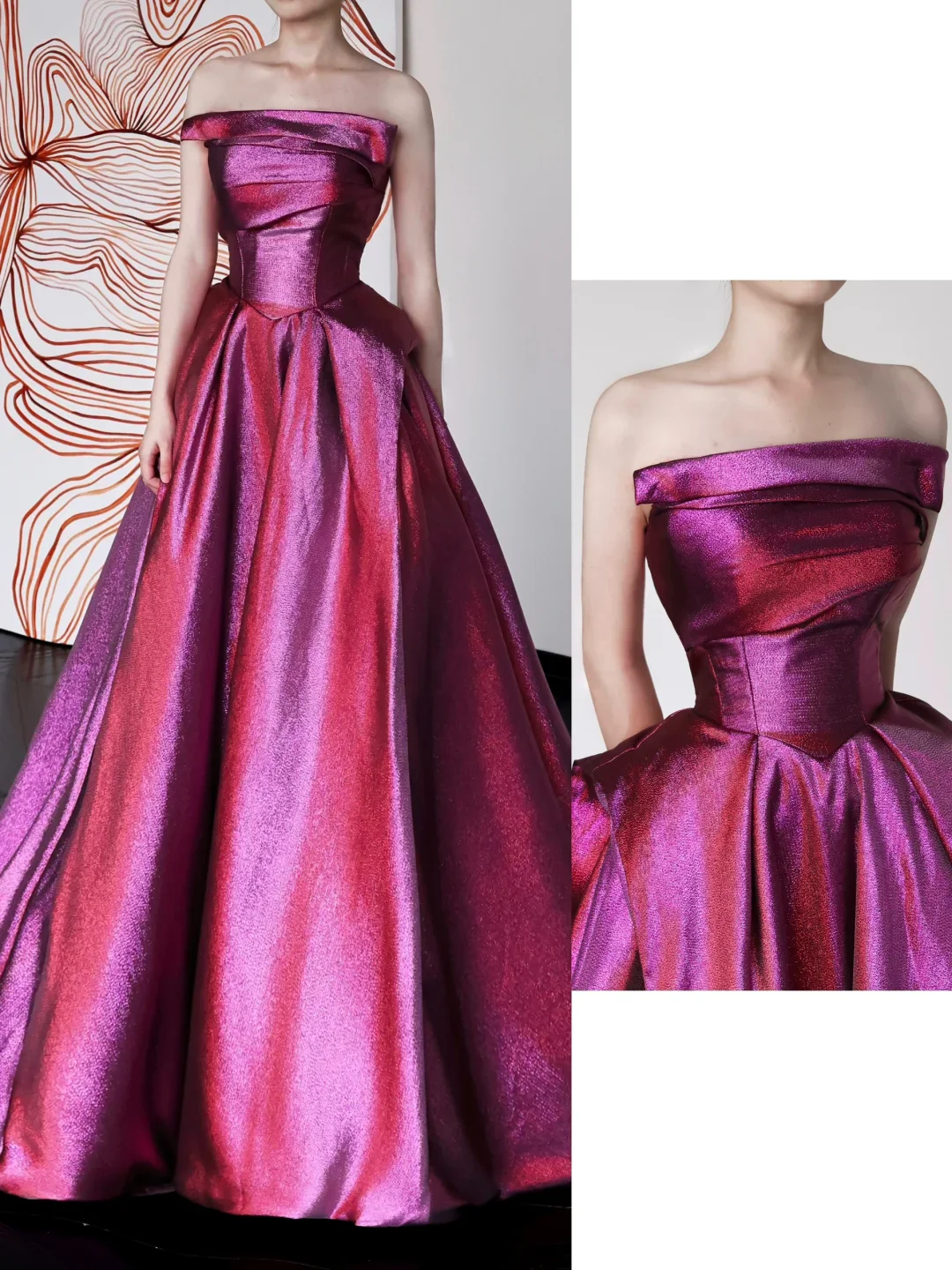 Gorgeous Ball Gown Strapless Sequin Long Prom Dresses Graduation Dresses DP661 - Deanwangkt