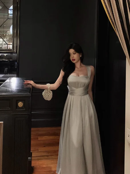 Pretty A Line Straps Satin 18th Birthday Dress Party Outfits Birthday Outfits For Womens DP0170 - Deanwangkt