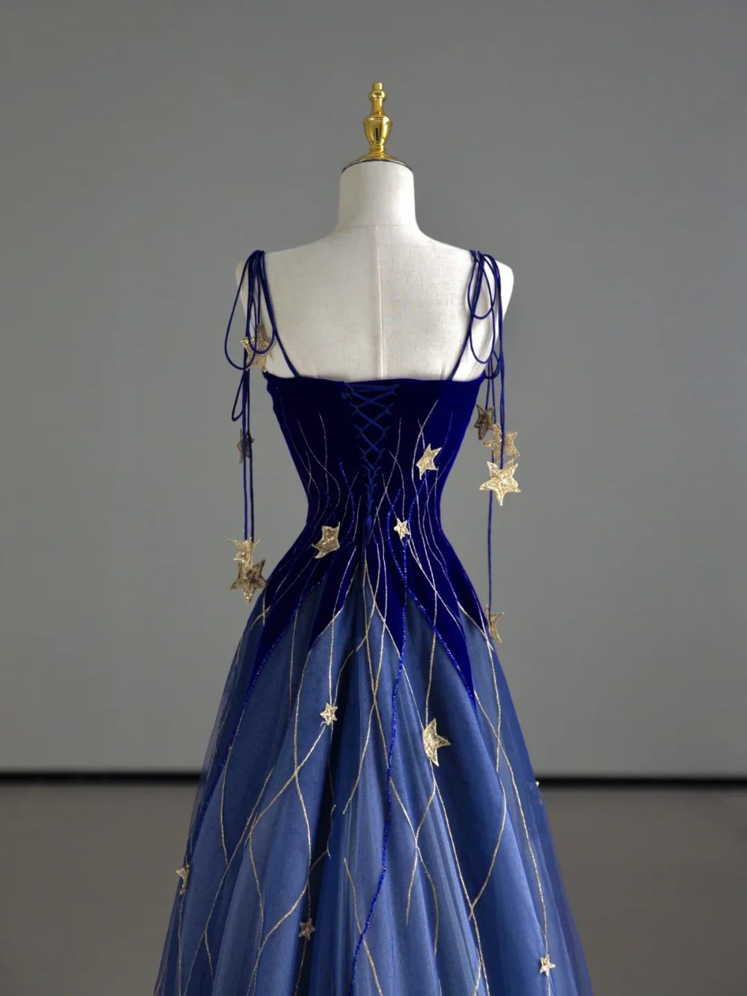 Classy Ball Gown Straps Blue Tulle Prom Dresses Birthday Dresses Dance Party Dress Graduation Prom Dresses DP506 - Deanwangkt