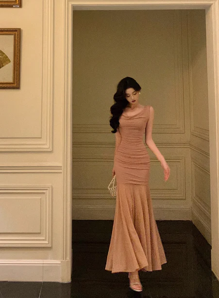 Vintage Mermaid Sleeveless 18th Birthday Dress Party Gown Birthday Outfits For Women DP0199 - Deanwangkt