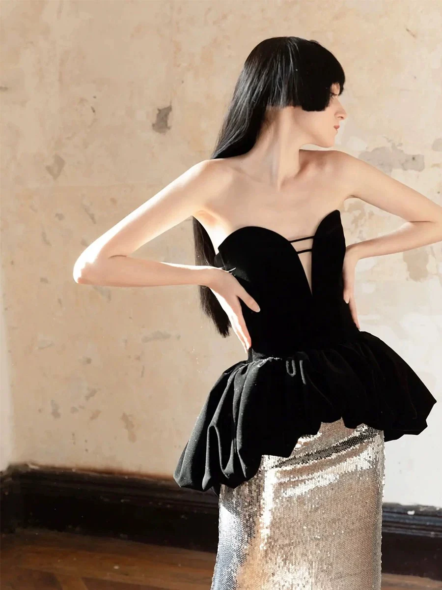 Classy Mermaid Sweetheart Silver Sequin Evening Dress Long Prom Dresses H2884 - Deanwangkt