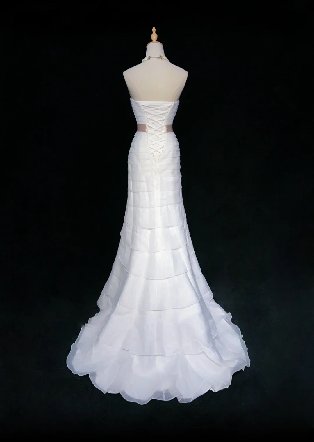 Classic Bridal Gown Mermaid Strapless Satin Long White Wedding Dresses Elegant Bridal Gowns DH645 - Deanwangkt