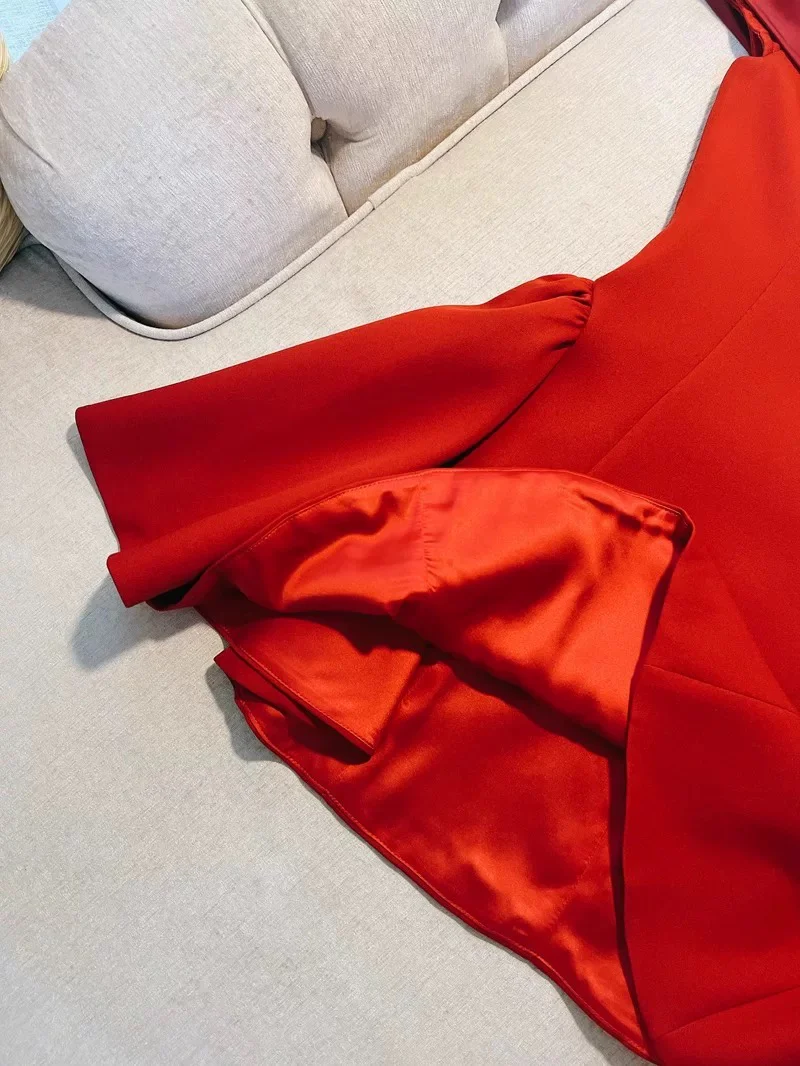 Trendy A line Off The Shoulder Satin Red Formal Short 8th Grade Homecoming Dress Summer Middle School Hoco Dresses Birthday Outfits W934 - Deanwangkt