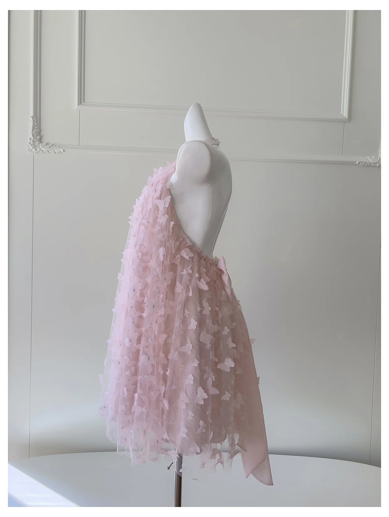 Pretty A Line High Neck Pink Lace Formal Homecoming Dresses Middle School Short 21st Birthday Outfits Graduation Dress Mini Cocktail Dresses DH2307 - Deanwangkt