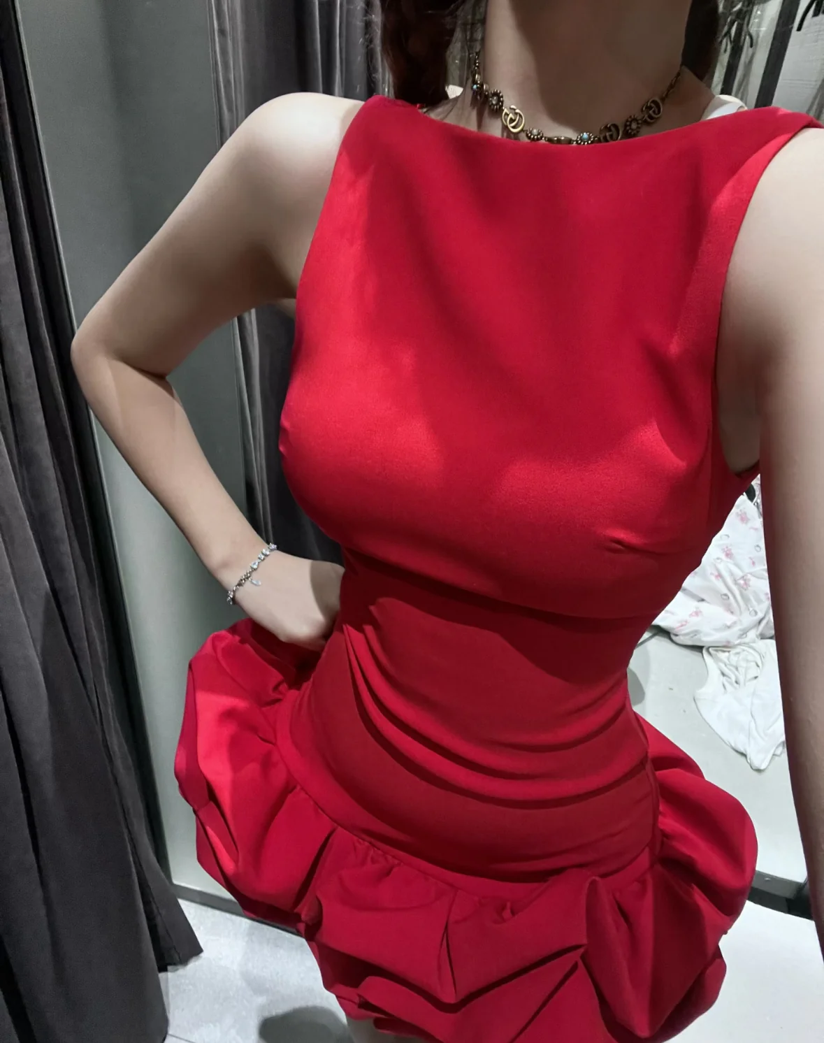 Sexy Sheath Scoop Neck Red Short Homecoming Dress Summer Hoco Dresses Mini Cocktail Dress DH2474 - Deanwangkt