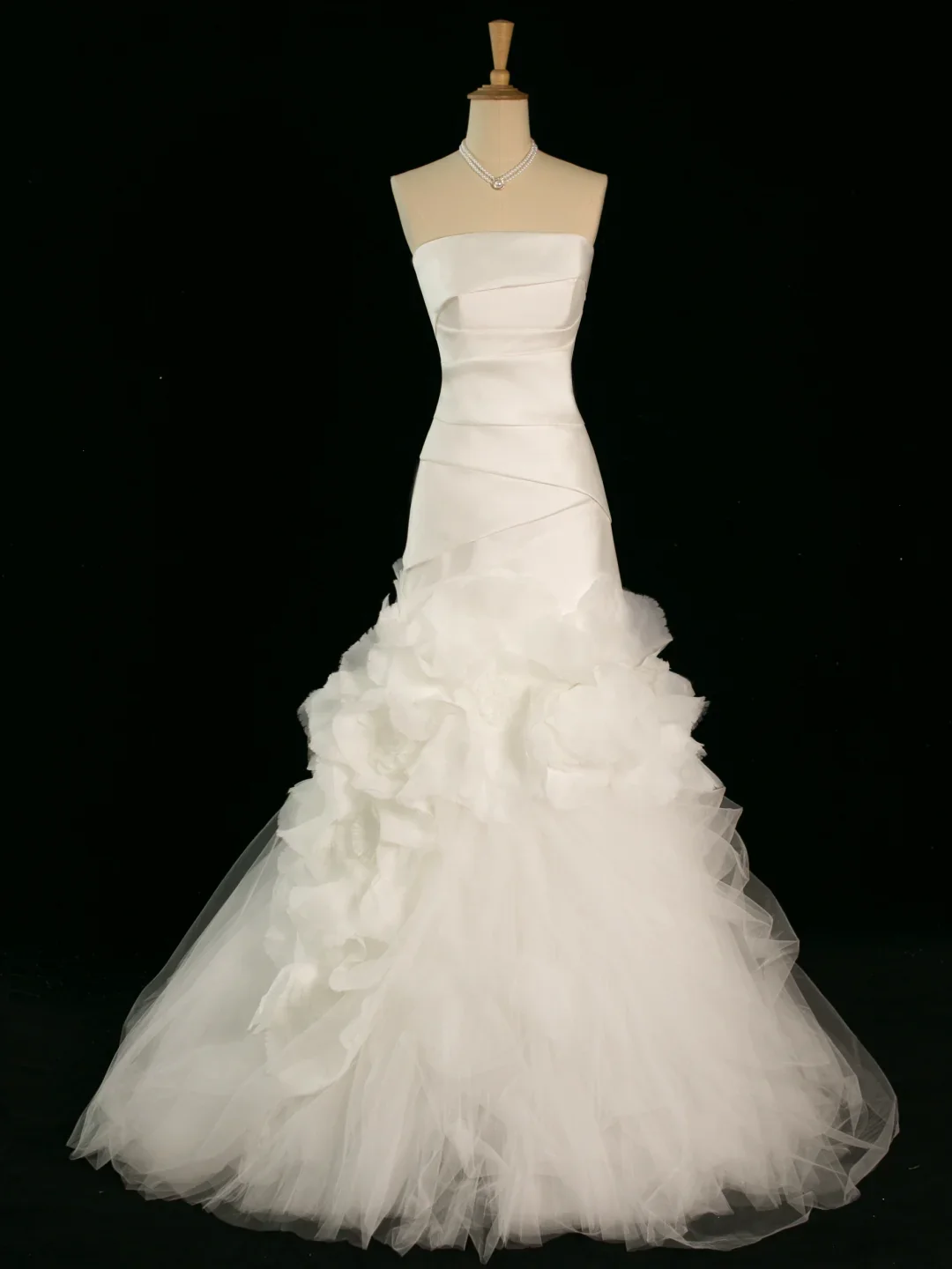 Pretty Wedding Dress Mermaid Strapless Ivory Sleeveless Satin Long Vintage Wedding Dresses Bridal Gowns Brides Gown DH354 - Deanwangkt