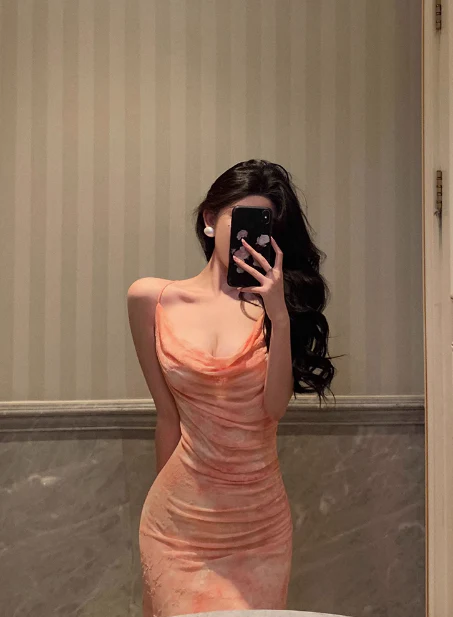 Sexy Mermaid Spaghetti Straps Pink Floral 21st Birthday Dress Holiday Party Birthday Outfits For Women DP0180 - Deanwangkt