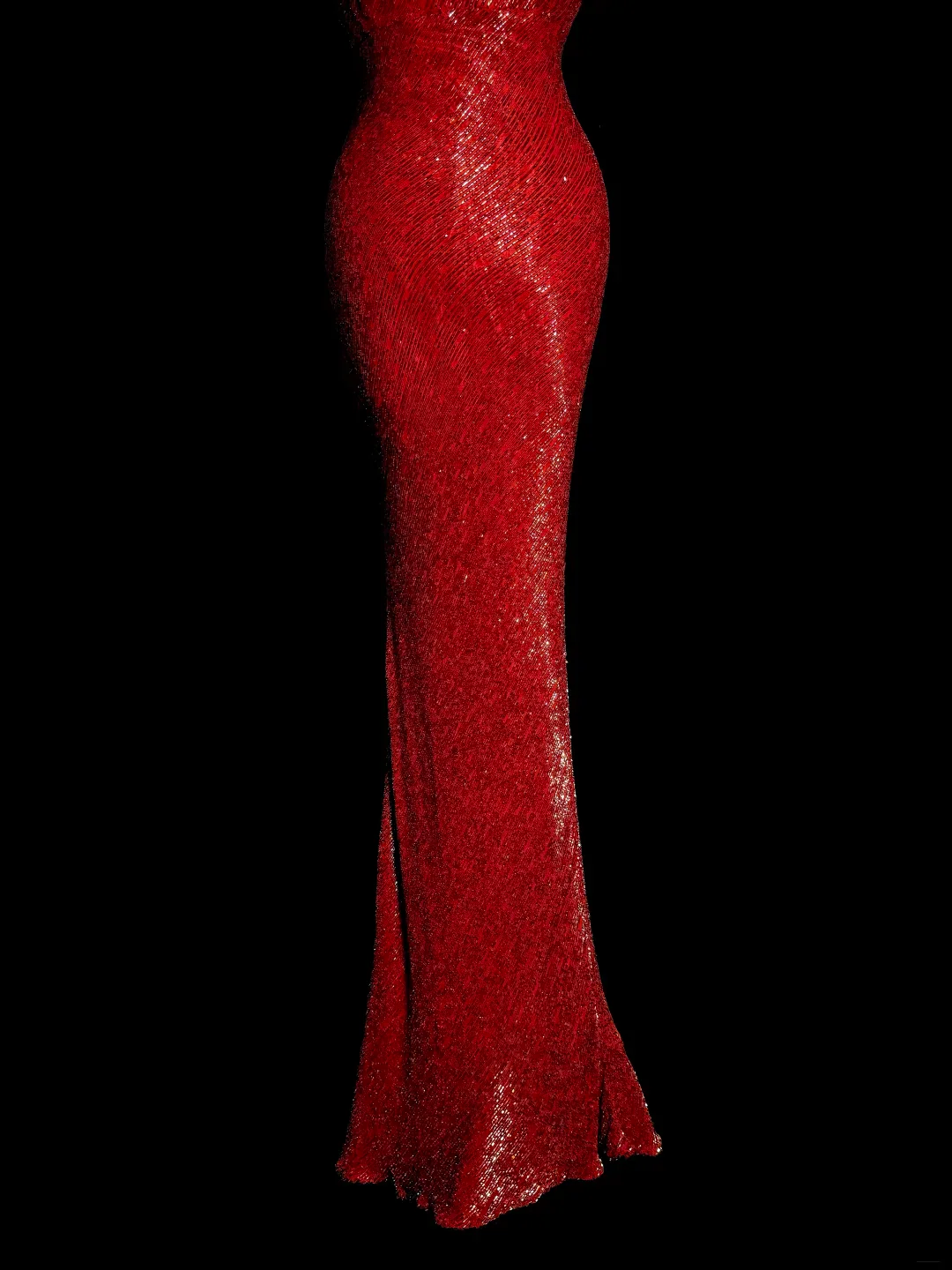 Vintage Mermaid Spaghetti Straps Red Sequin Long Prom Dresses Party Dress 18th Birthday Outfits Graduation Dresses DH2645 - Deanwangkt